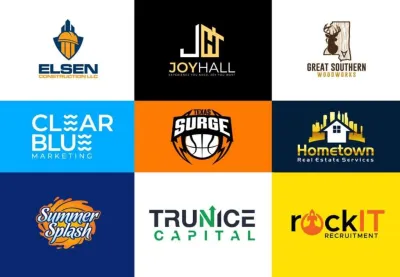 create modern minimalist flat logo design for your business